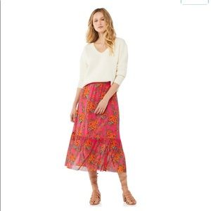 Flower Ruffle Tiered Skirt
